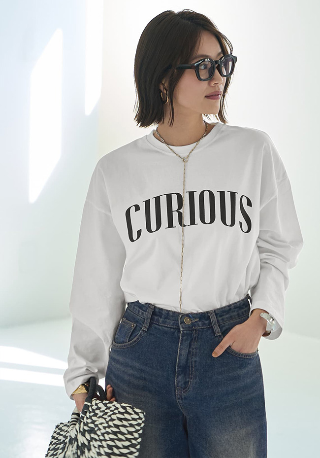 CURIOUS長袖ロゴTシャツ