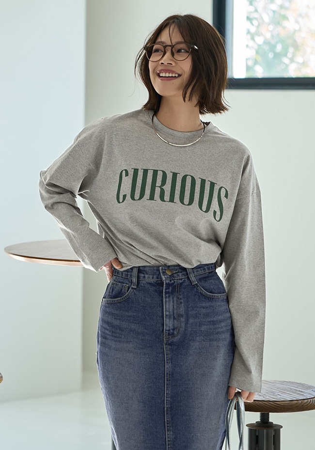 CURIOUS長袖ロゴTシャツ